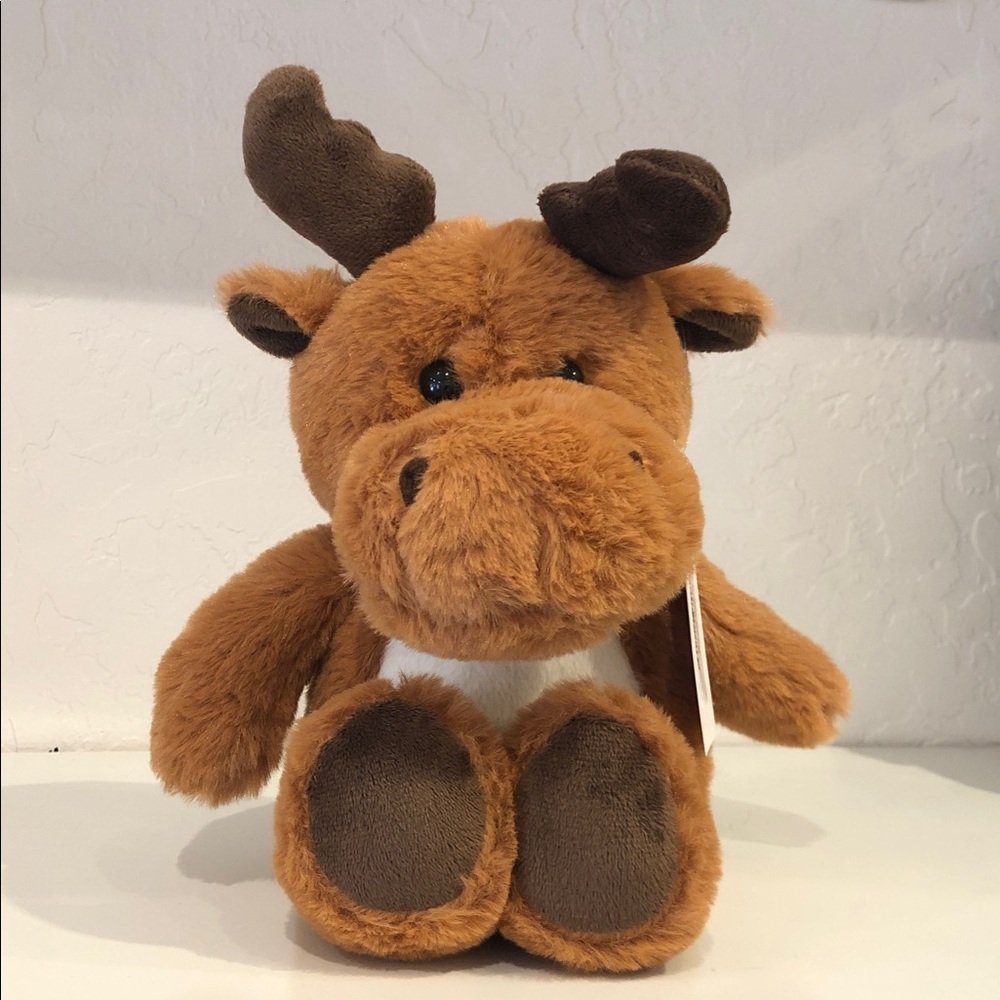Brown Plush Moose Stuffed Animal - Soft Kids Toy